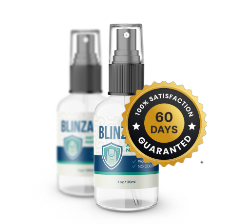 Blinzador bottle with satisfaction guarantee badge